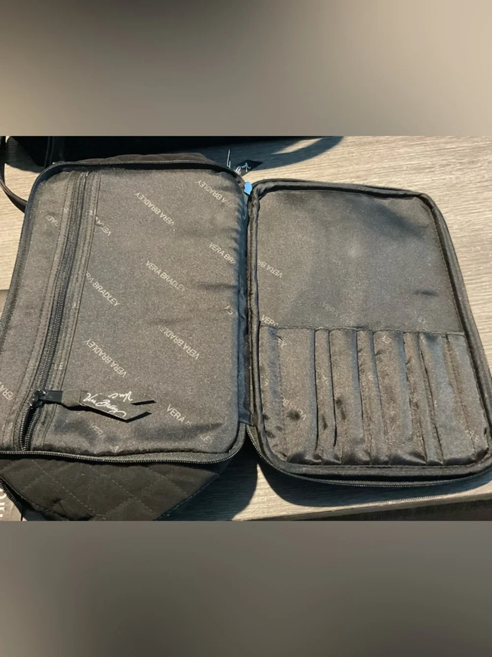 Vera Bradley Black Quilted 4 piece BUNDLE - Good Used Condition MSRP: $350+ - Picture 15 of 16